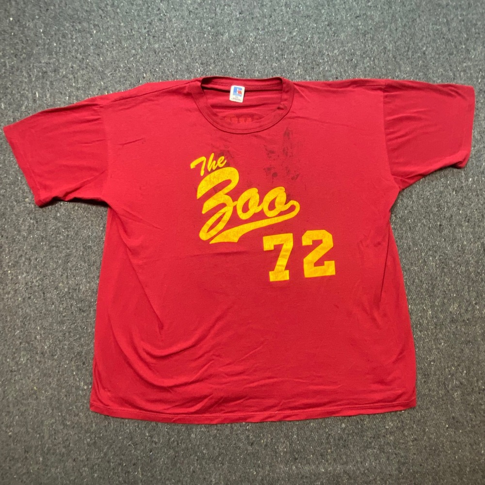 Russell Athletic T Shirt XXL Mens Red Vintage 90s Snoopy Chicago The Zoo 72 USA‎